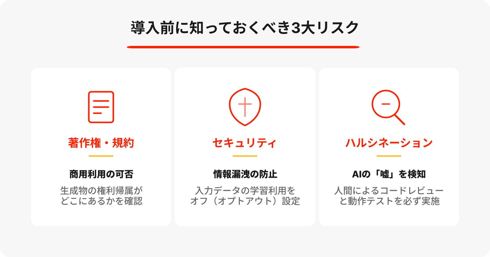 導入前に知っておくべき3大リスク