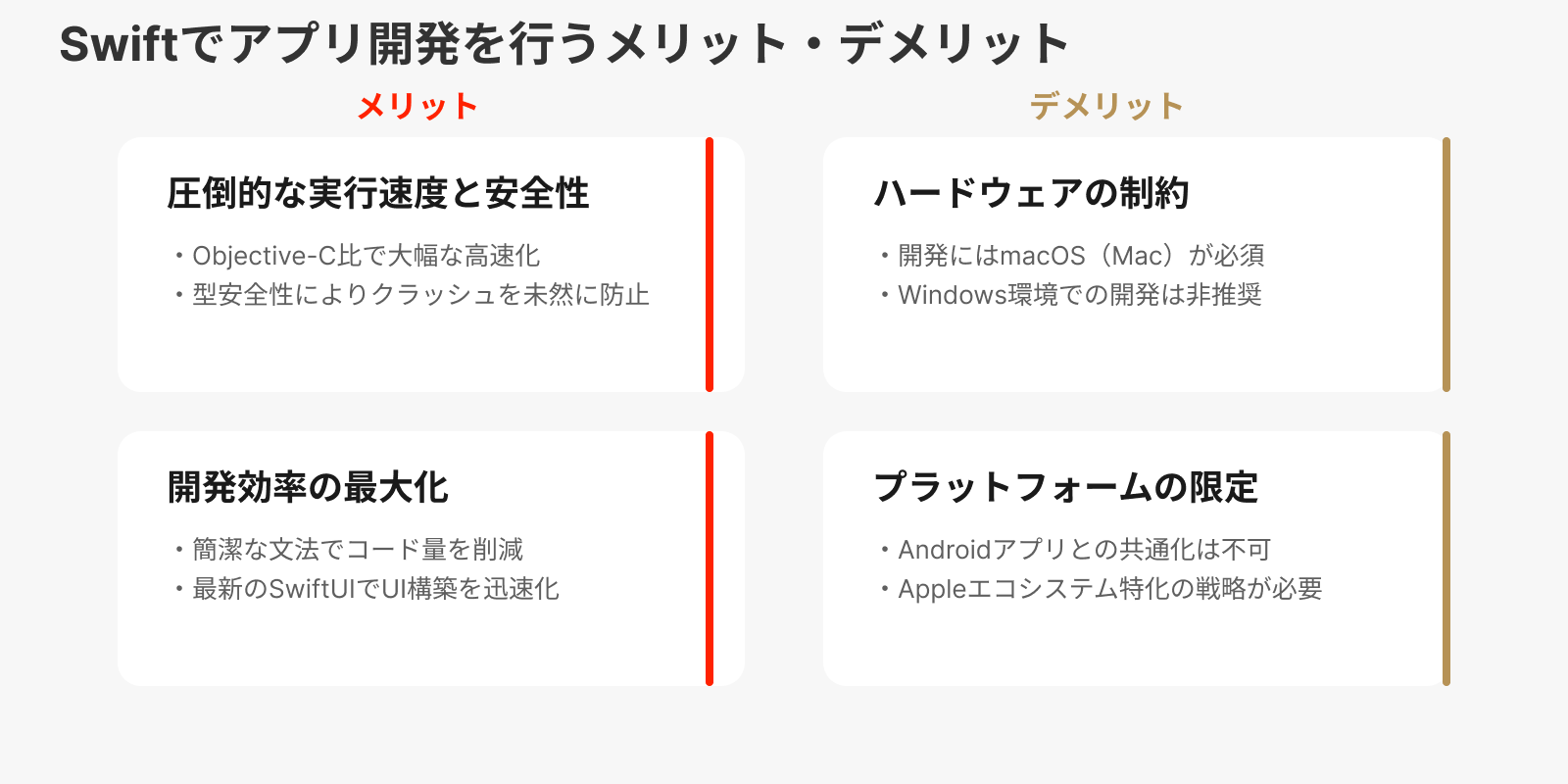 Swiftでアプリ開発を行うメリット・デメリット